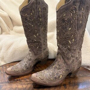 Women’s Corral Vintage Western Boots | Size 6M | Studded Leather Cowboy